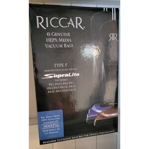 Riccar RFH-6 Type F Supralite HEPA Filtration Vacuum Bags Pack Of 6 New Open Box